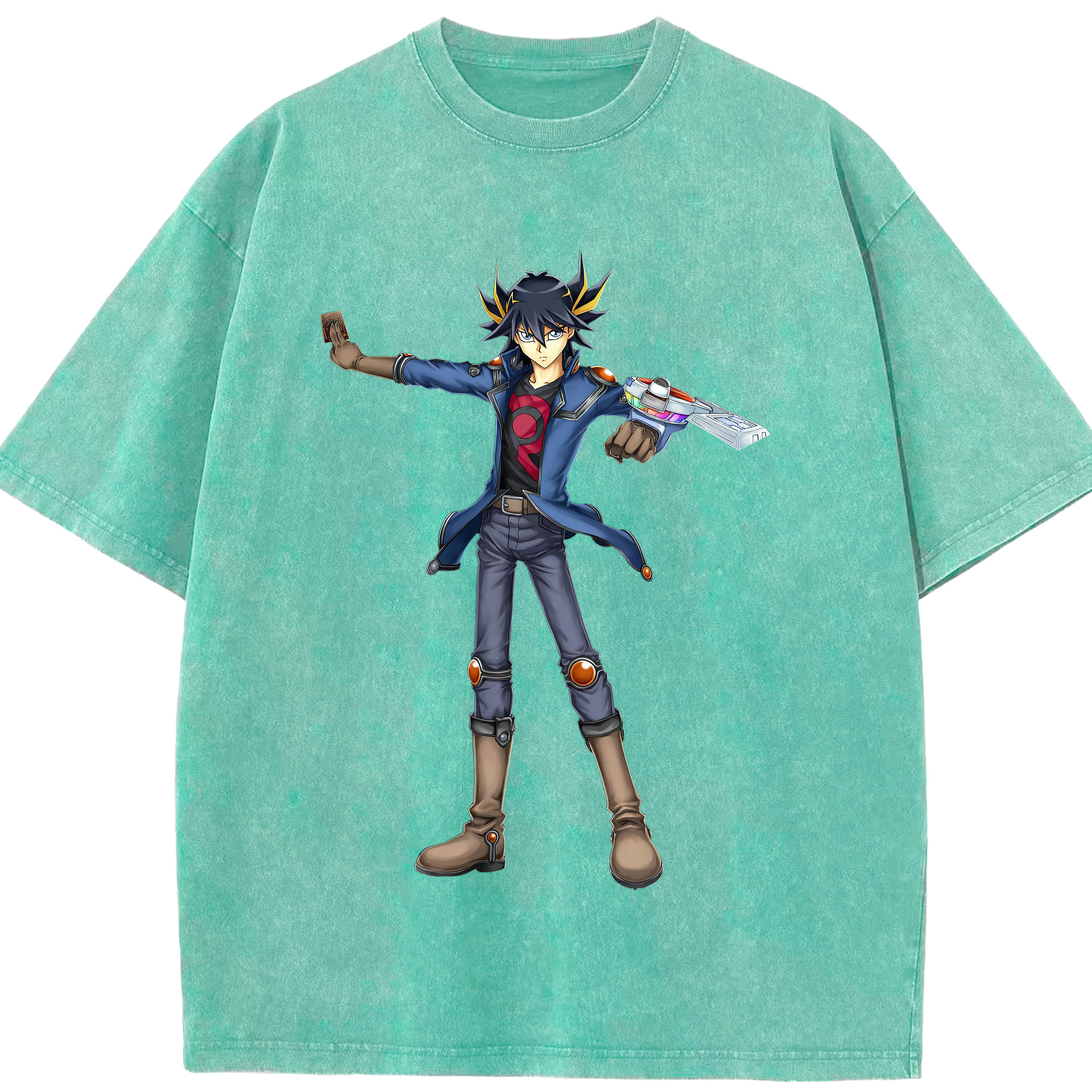 （画像用） 遊☆戯☆王 Yu-Gi-Oh! 綿100% ヴィンテージ風 半袖Tシャツ（フロントプリント）